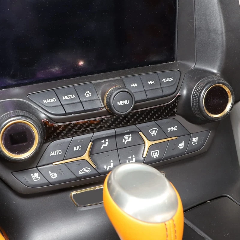 Для Corvette C7 2014-2019 мягкое углеродное волокно центральный навигационный экран