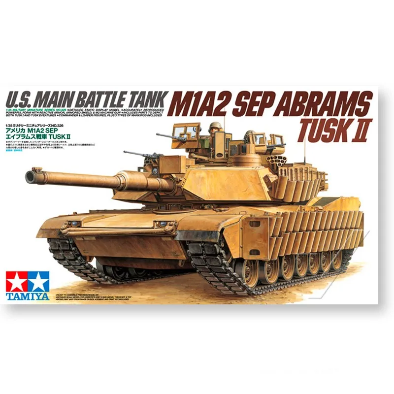 

Tamiya 35326 1/35 U.S. Main Battle Tank M1A2 SEP Abrams Tusk II Kit