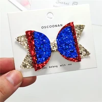 1 piece swallowtail glitter bow tie barrette hairpins summer clip tiaras baby girl hair accessories for women clothing set