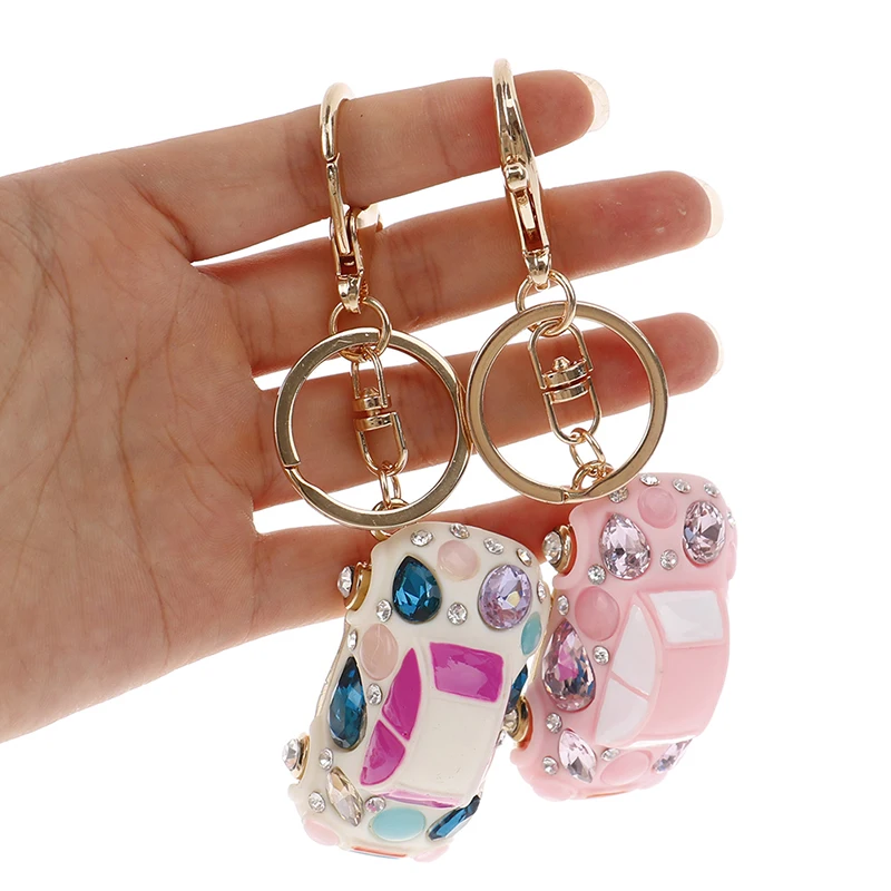 

Кристалл Стразы Имитация Автомобильный брелок металлический розовый синий автомобильный брелок модная сумка очаровательный аксессуар ми...