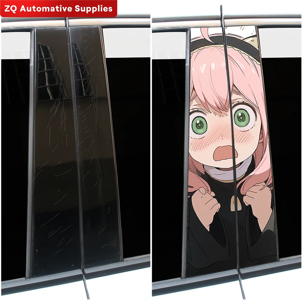 Аниме Автомобильные наклейки Авто B-pillar милый мультяшный Забавный