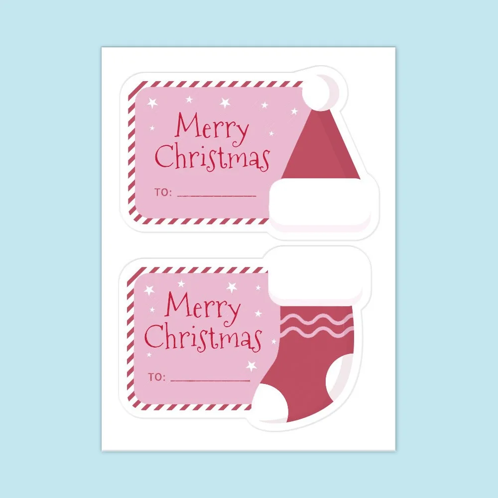 

Новогодние стикеры из бумаги