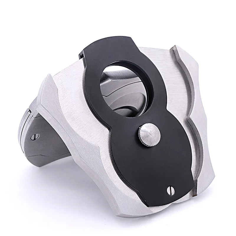 

Cigarette Accessory Cigar Cutter Stainless Steel Cutting Smoke Set Automatically Pop Open Cigar Scissors Gadget Automatic Knife