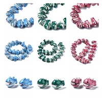23pcs famille rose style handmade porcelain ceramic whale shape animal beads loose spacer beads for diy bracelet jewelry making