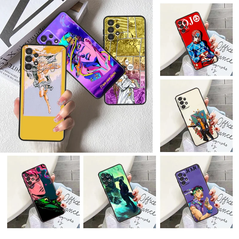 

JoJo Bizarre Adventure For Samsung A91 A81 A73 A72 A71 A54 A53 A52S A51 A42 A41 A34 A33 A21 A31 A23 lite Black Cover