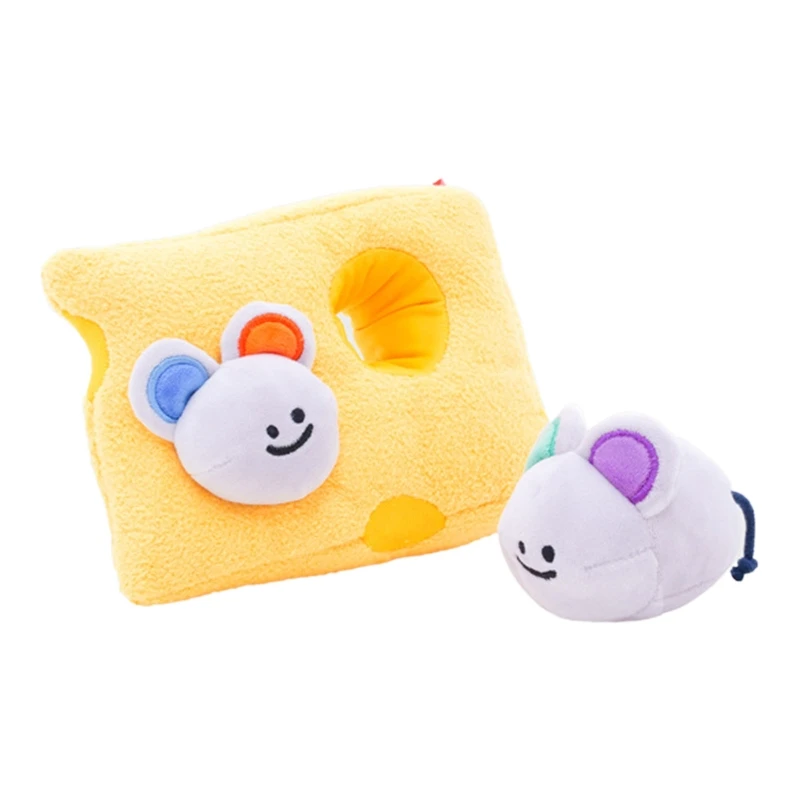 

Игрушка для собак, плюшевая мышь, Интерактивная пищалка, жевательная игрушка, снижение скуки и насекомых L21A