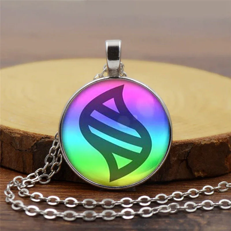 Аниме Мега камень тыкать Ожерелье Стеклянный купольный кабошон ювелирные