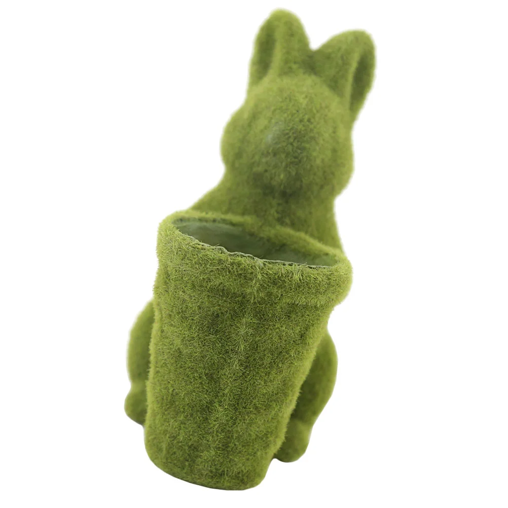 

Easter Rabbit Pot Flower Decorative Bunny Decor Planter Outdoor Indoorornament Flowerpot Partyyard Festival Spring Flocked
