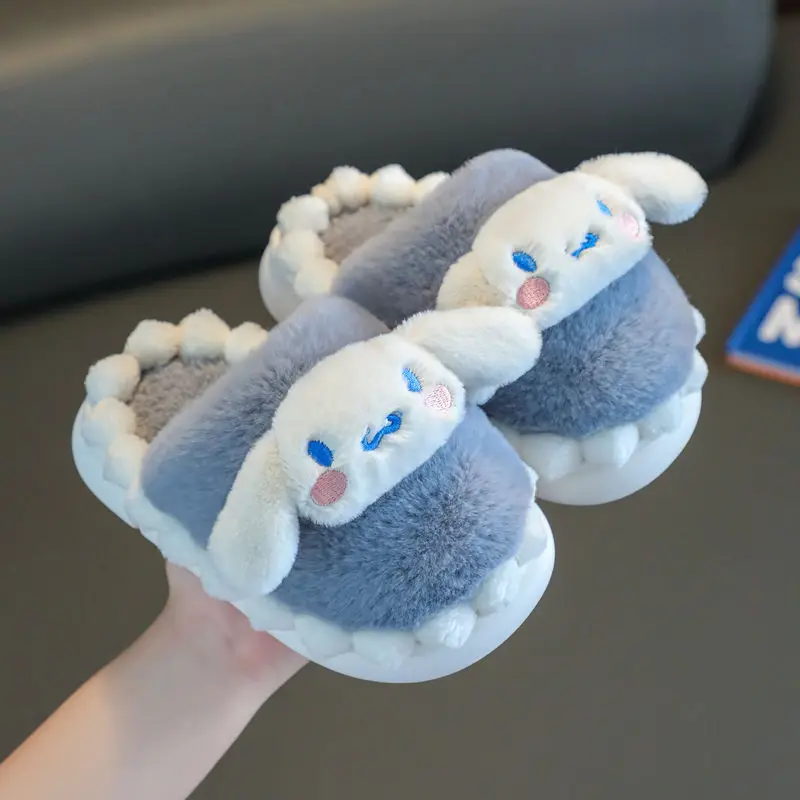 Шлепанцы Cinnamoroll хлопковые для девочек симпатичные детские домашние Нескользящие