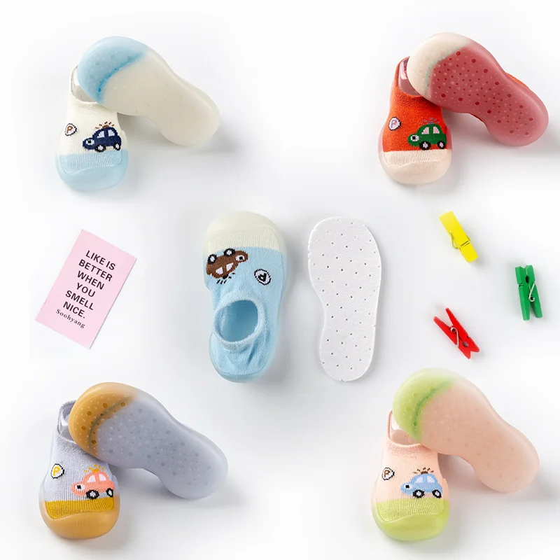 

Newborn Children's Floor Socks Spring and Summer Non-slip Bottom Baby Shoes Socks Soft Bottom Toddler Socks Baby Socks Shoes
