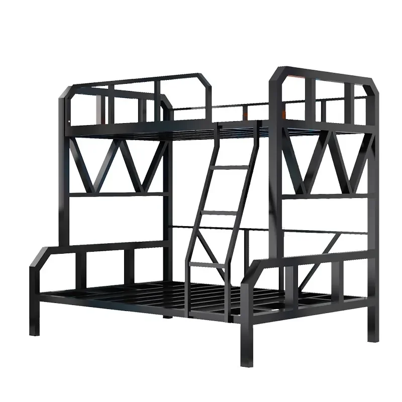 Двухслойная кровать с утолщенными железными художественными верхними и нижними