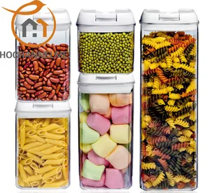 Герметичные герметичные контейнеры, грубые зерна для хранения, прозрачные пластиковые банки, набор из 5 штук, органайзер Juul, Кухонный Контейнер