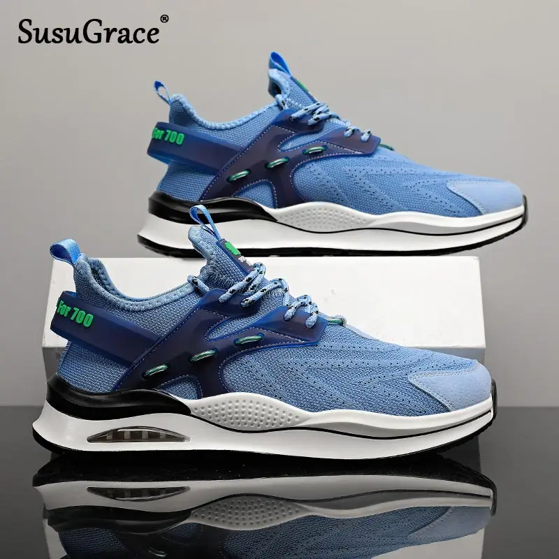 

Susugrace Hot Sale Men Fashion Sneakers Breathable Light Outdoor Male Gym Footwear Casual White Tennis Athletic Shoes for Men
