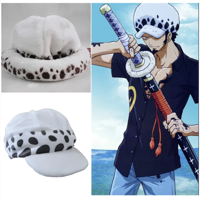 Унисекс аниме Trafalgar Law хлопковая шляпа с плоским узором мультяшный дизайн