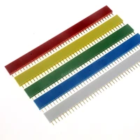 10pcs 2 54mm 40p single row female pin socket female header connector 40pin red green blue yellow white black