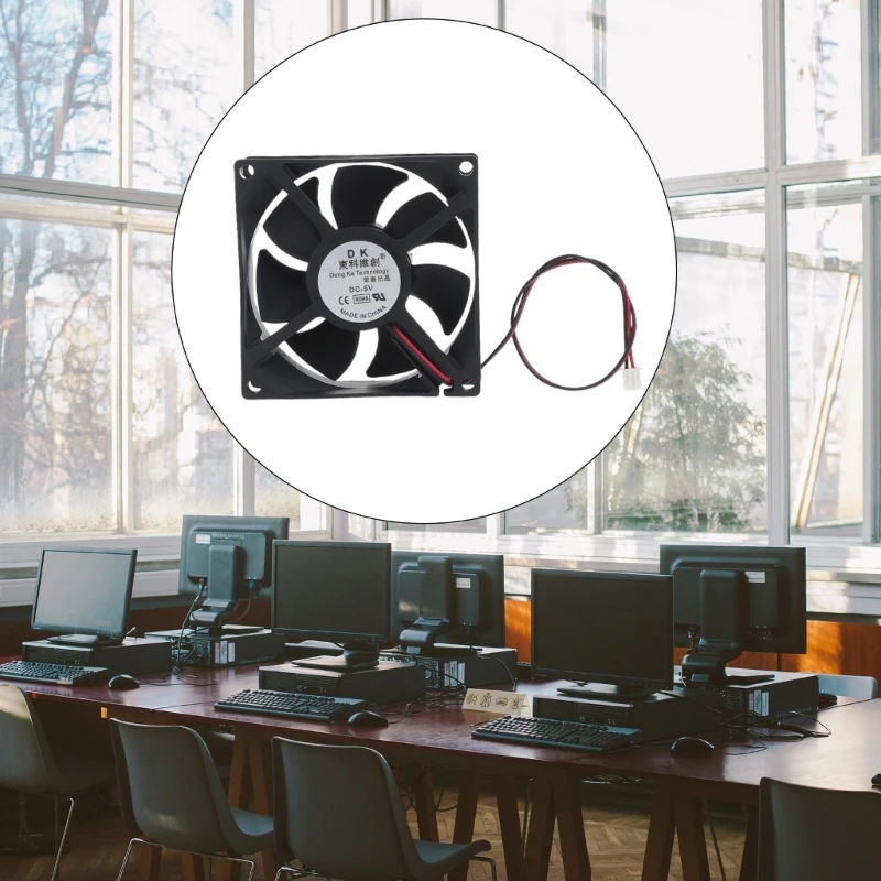 

8 см для бесщеточного вентилятора постоянного тока 5 в 12 В 24 В 2pin XH 2,54 высокоскоростное охлаждение мощности сервера