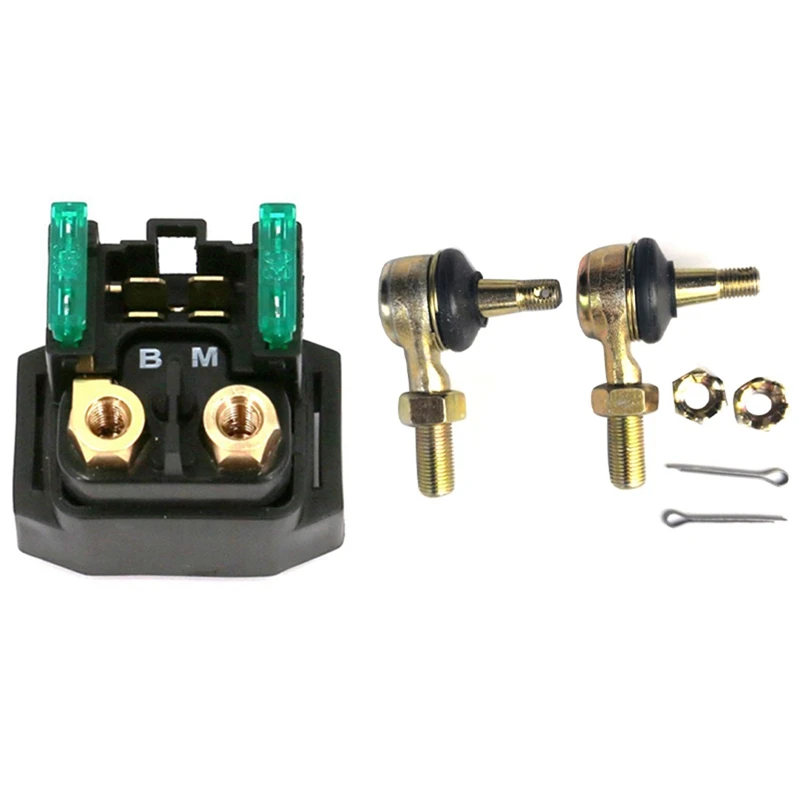 Starter Solenoid Relay For Yamaha-Atv Starter Solenoid & Tie Rod End Kit Ball Joints For Yamaha Raptor 660