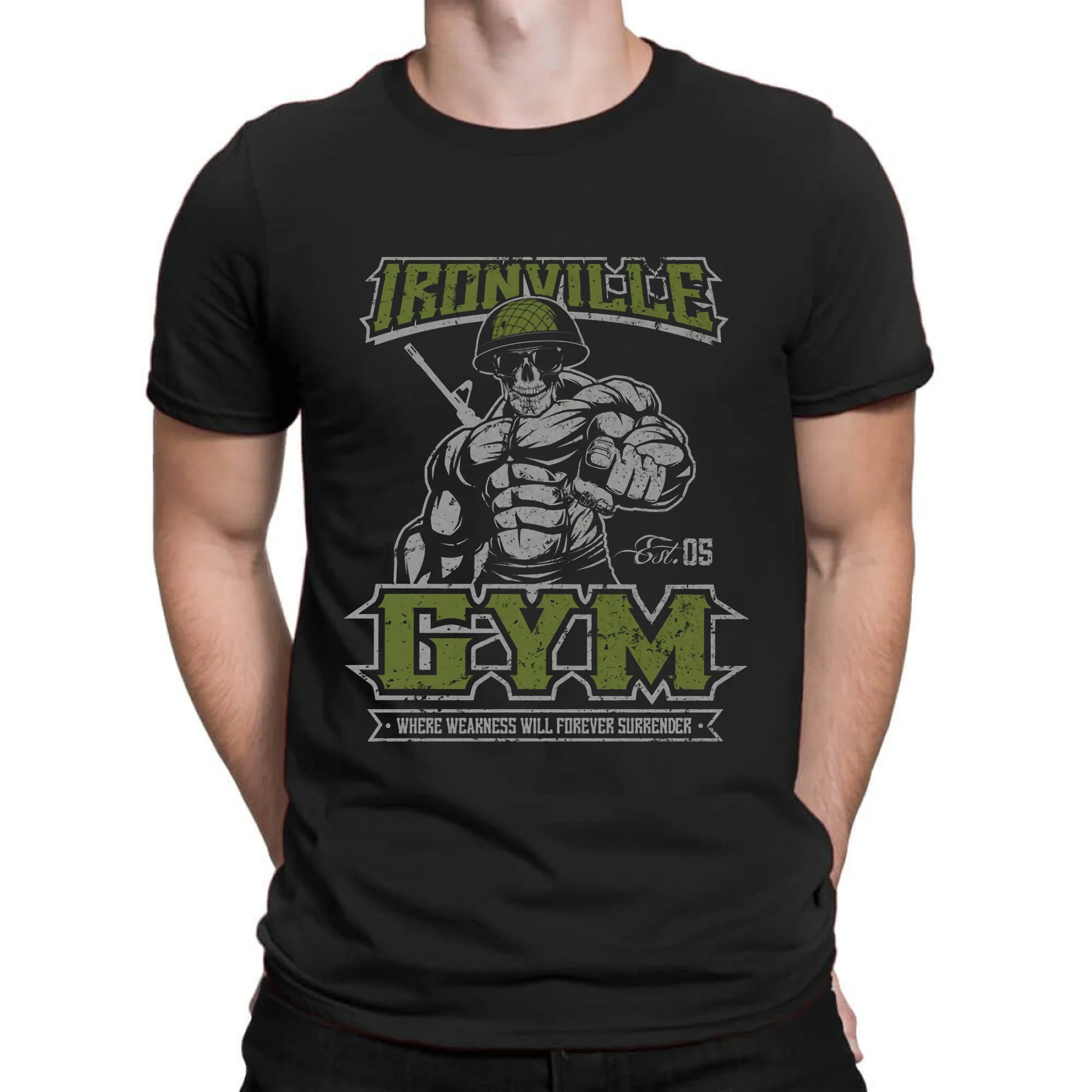 

Amazing Male T Shirt Casual Oversized Ironville Gym Military Crossfit Essential T-shirt Men T-shirts Graphic Streetwear S-3XL
