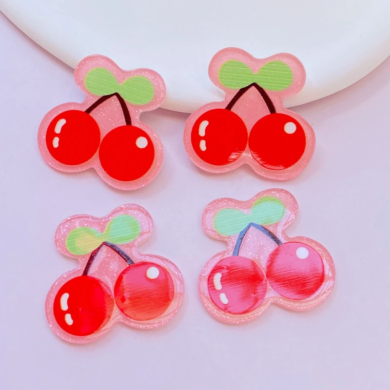 

10Pcs New Mini Shining Acrylic Cherry Flat Back Resin Scrapbooking DIY Jewelry Craft Decoration Accessorie