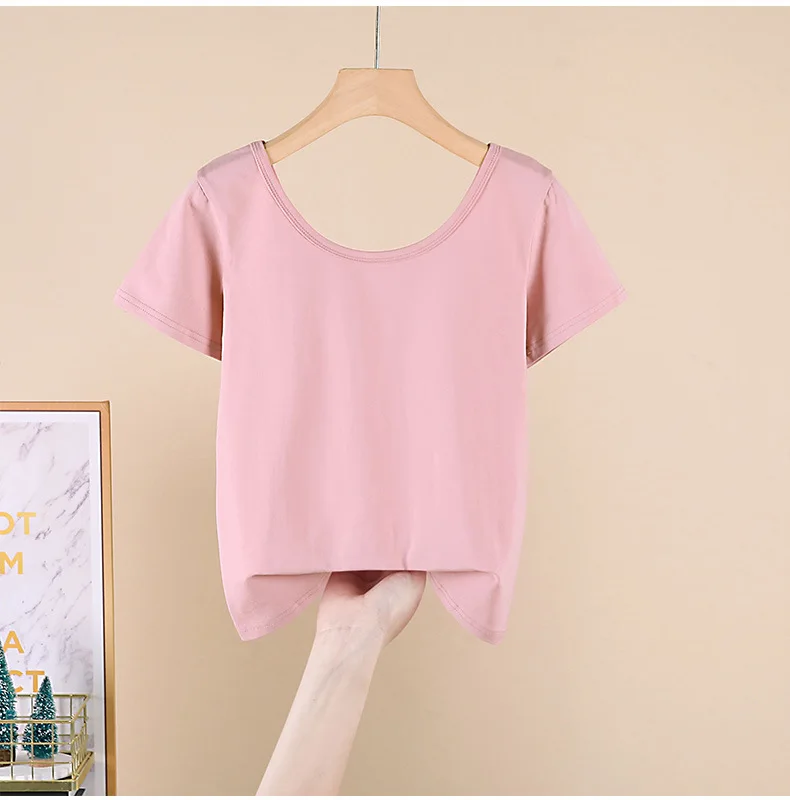 

Short sleeved T-shirt Women's Summer 2022 New Pregnant Women's U-neck Black