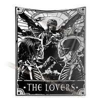 skull lover home life wall tapestry for living room black and white cards bedroom home decor tapestry teens boy girl gift