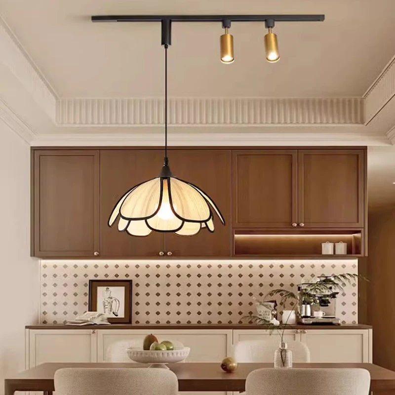 Ретро-люстра в стиле ваби Саби с подвижной дорожкой обеденные настольные лампы