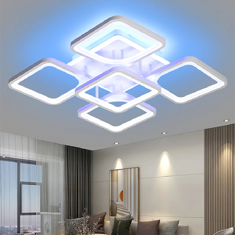 

Room Decor Ceiling Chandelier Household Led Lamp Modern Lustre Home Appliance Chandeliers With Backlight Effect Living Room