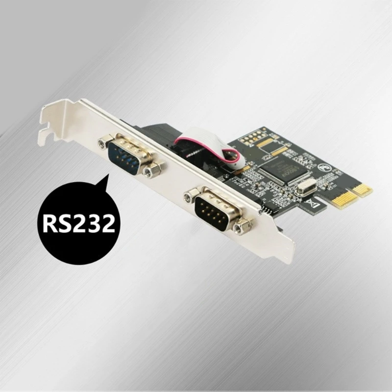 2-портовая плата PCIE RS232 с последовательным портом X16 Карта 115200 бит/с