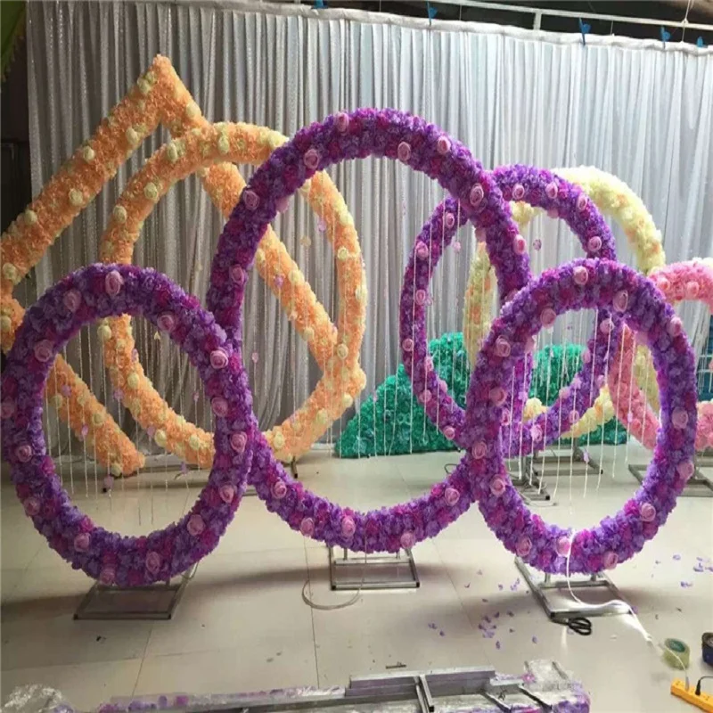 

1.5/2m Iron Circle Wedding Balloon Arch Decoration Outdoor Round Arch Backdrop Birthday Wedding Reception Decor Background