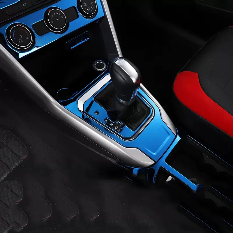 

Interior For Volkswagen T-Roc 2018 2019 2020 2021 Car Gear Shift Box Panel Cover Sticker Trim Strips Frame Accessories