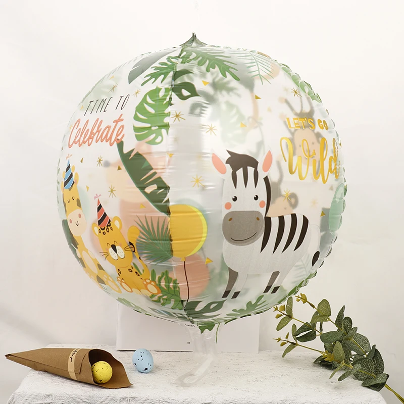 1 шт. 4D прозрачные гелиевые воздушные шары с животными из джунглей динозавры