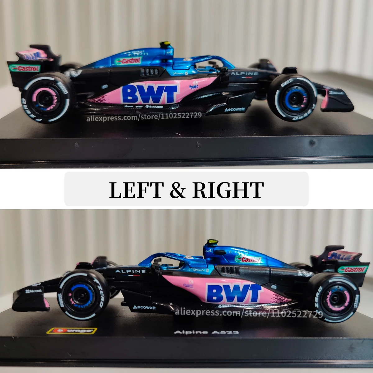 BBURAGO F1 2023 Alpine A523 Литая под давлением модель автомобиля в масштабе 1:43 копия