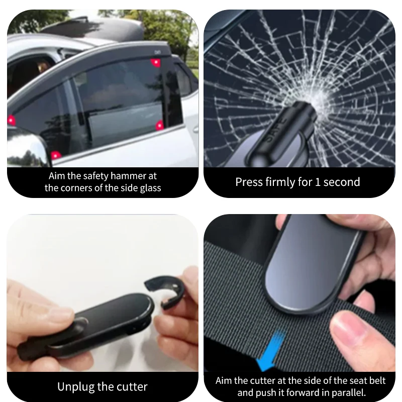 2 в 1 автомобильный молоток безопасности для аварийного стекла резак ремня Audi Quattro