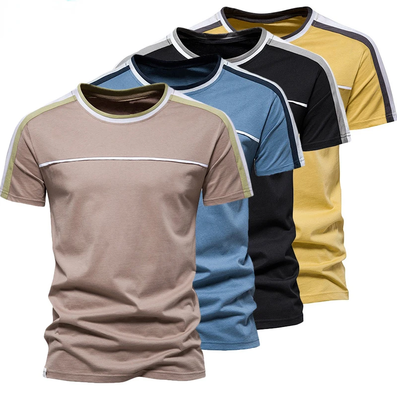 

Fashion Designer Cotton T Shirt Men Short Sleeve Casual Sport Summer Tops Tee Shirts Brand Quality Men Clothing