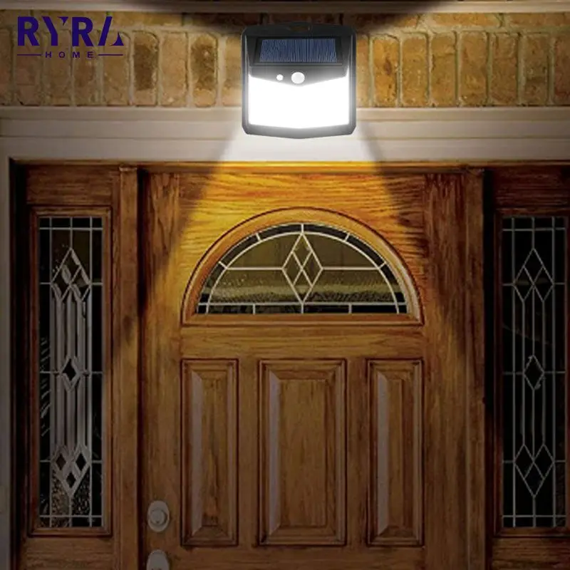 

Уличная лампа на солнечной батарее, 3 режима, датчик движения, индукционный светильник для сада на солнечной батарее, 128 светодиодный, суперъ...