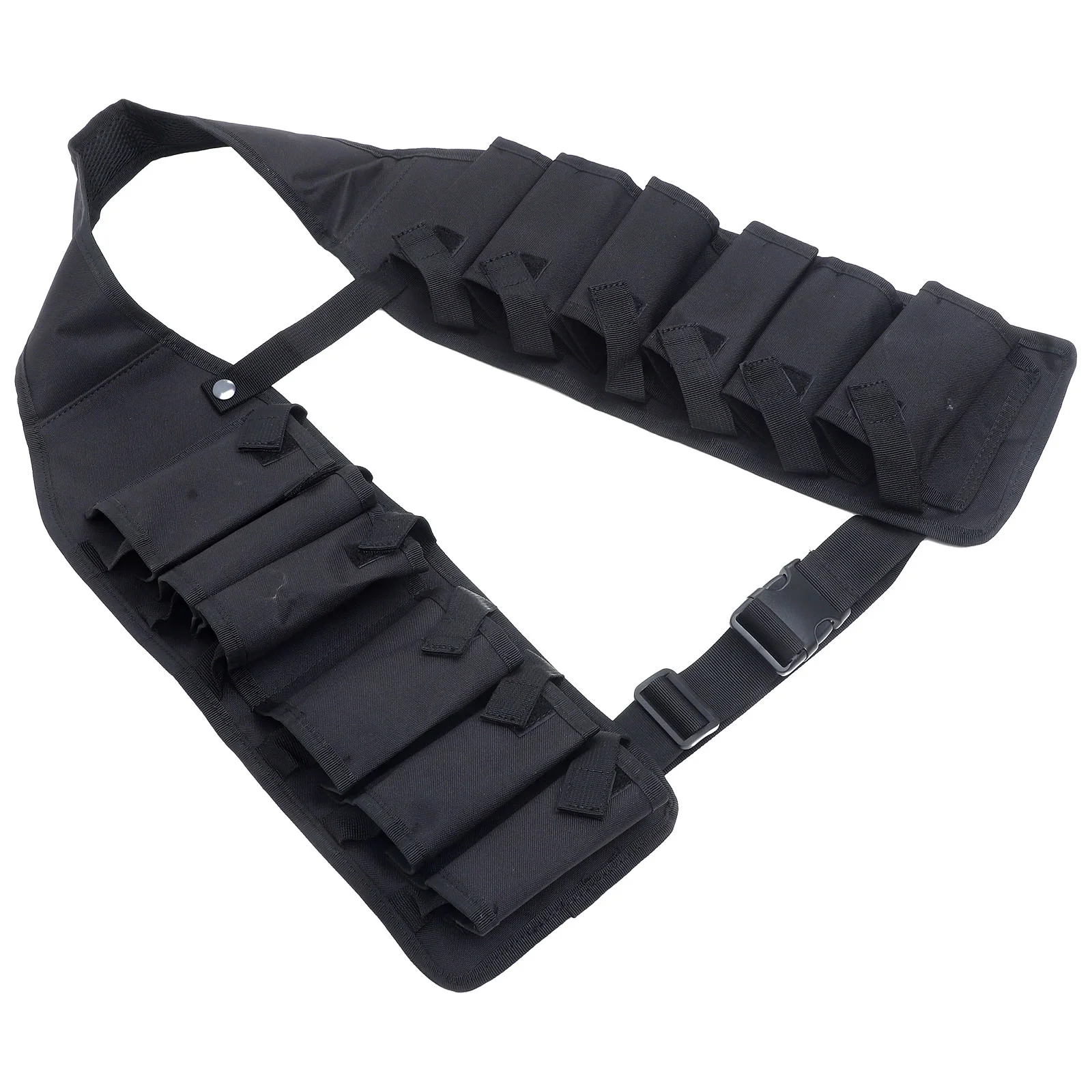 

12 Pocket Mountaineering Outdoor Beer Belt Drink Storage Waist Bag Tableware Set for Carrying Travel Supplies(Black)
