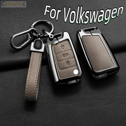 Чехол для ключей из цинкового сплава для Volkswagen VW Golf 7 Gti Mk7 Touran Skoda Octavia 3 Superb Karoq Kodiaq Seat Leon Mk3 Ateca