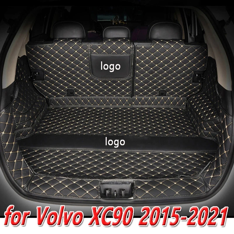 

Custom Leather Car Trunk Mats For Volvo XC90 2015-2021 7 Seats Rear Trunk Floor Mat Tray Carpet Mud