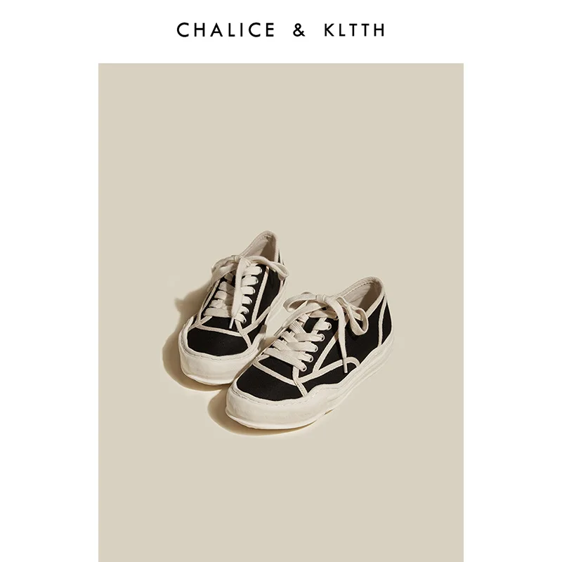 

Leather Niche Design 2022 New Casual White Shoes Single Shoes Women's Thick Bottom Casual All-match Canvas Sneakers Shoes Women