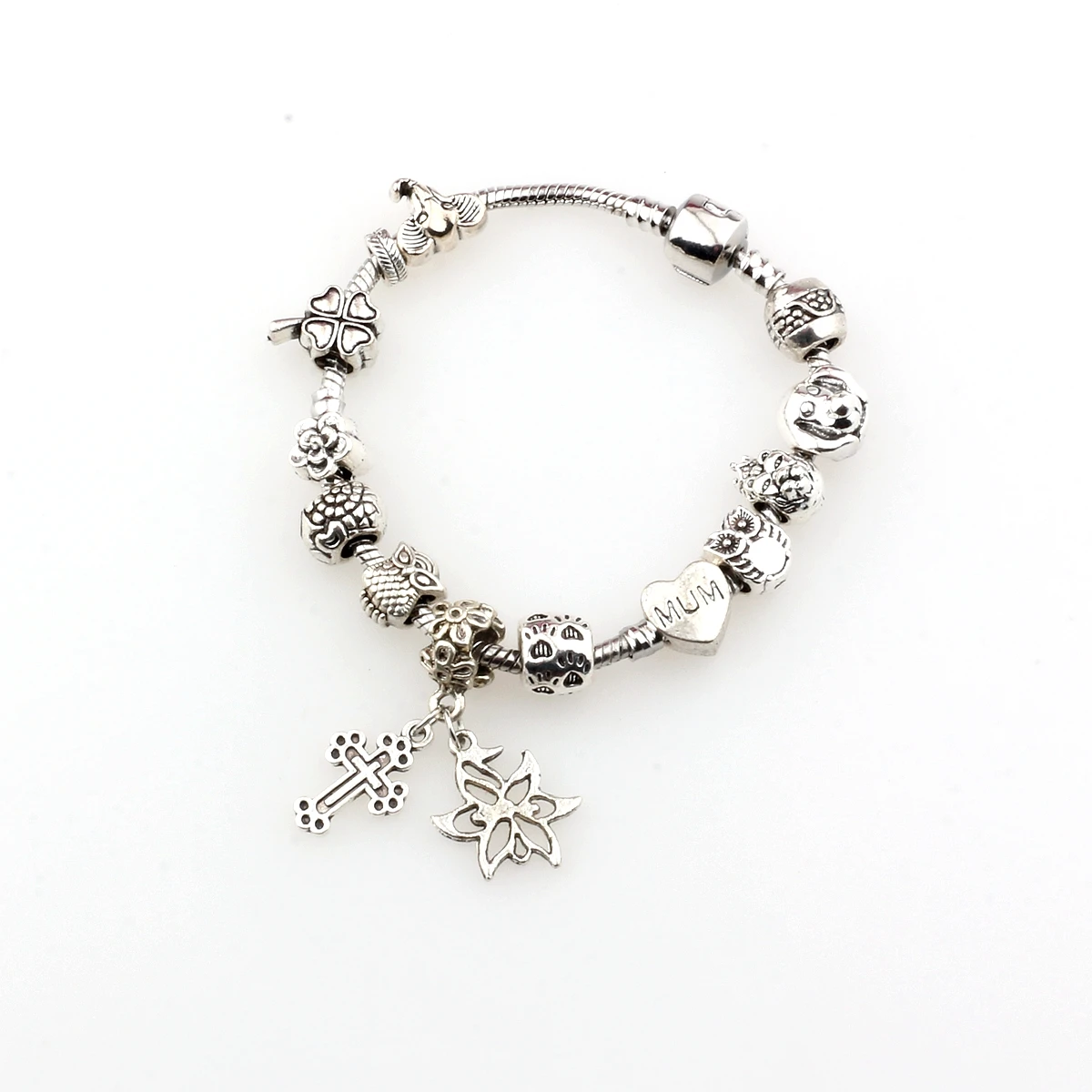 

1Pcs Vintage Angel Star Heart Owl Beaded Bracelet For Women Men Jewelry Gift