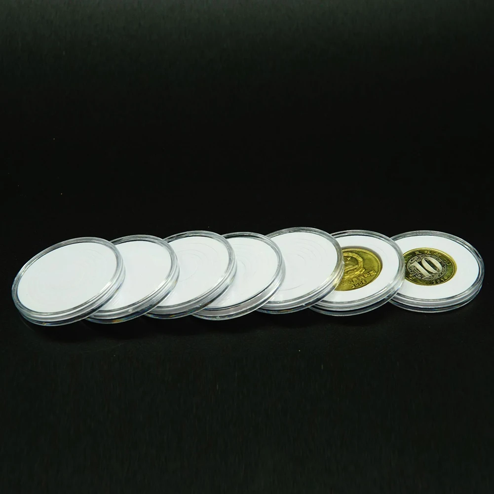 

10/25pcs 27/46mm Transparent Plastic Coin Holder Coin Collecting Box Case For Coins Storage Capsules Protection Boxes Container