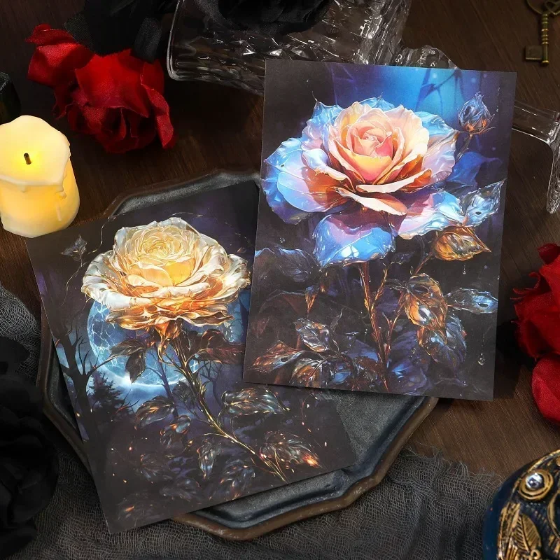 20 листов бумажный цветочный коллаж в готическом стиле 186x121 мм