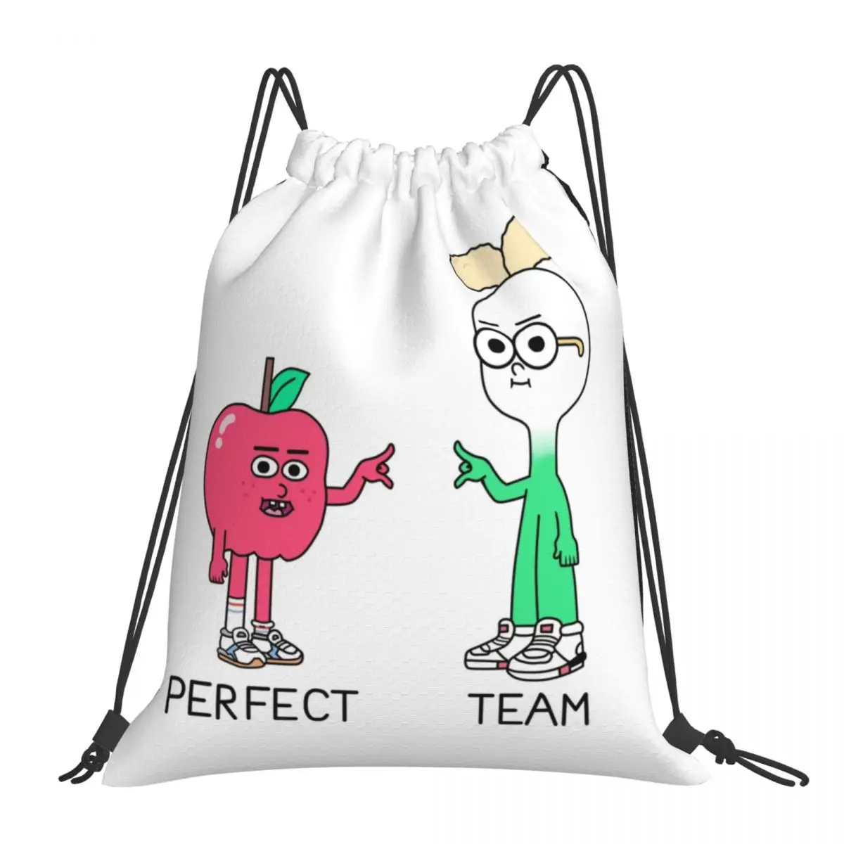 

Apple And Onion Backpacks Portable Drawstring Bags Drawstring Bundle Pocket Sports Bag Book Bags For Man Woman Students