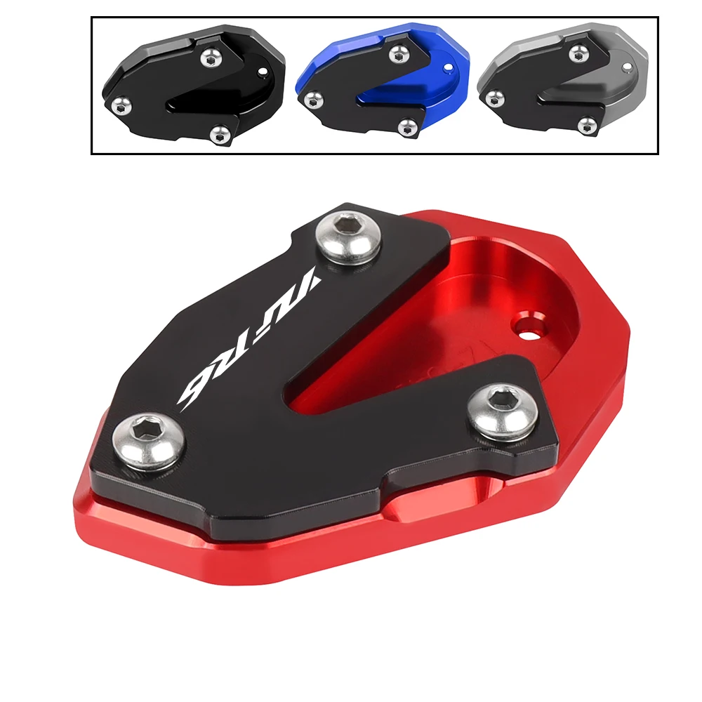 YZF600 YZF-R6 CNC Kickstand For Yamaha YZF-600 R6 YZFR6 2017-2019 Motorcyle Foot Side Stand Extension Support Plate Enlarge Pad