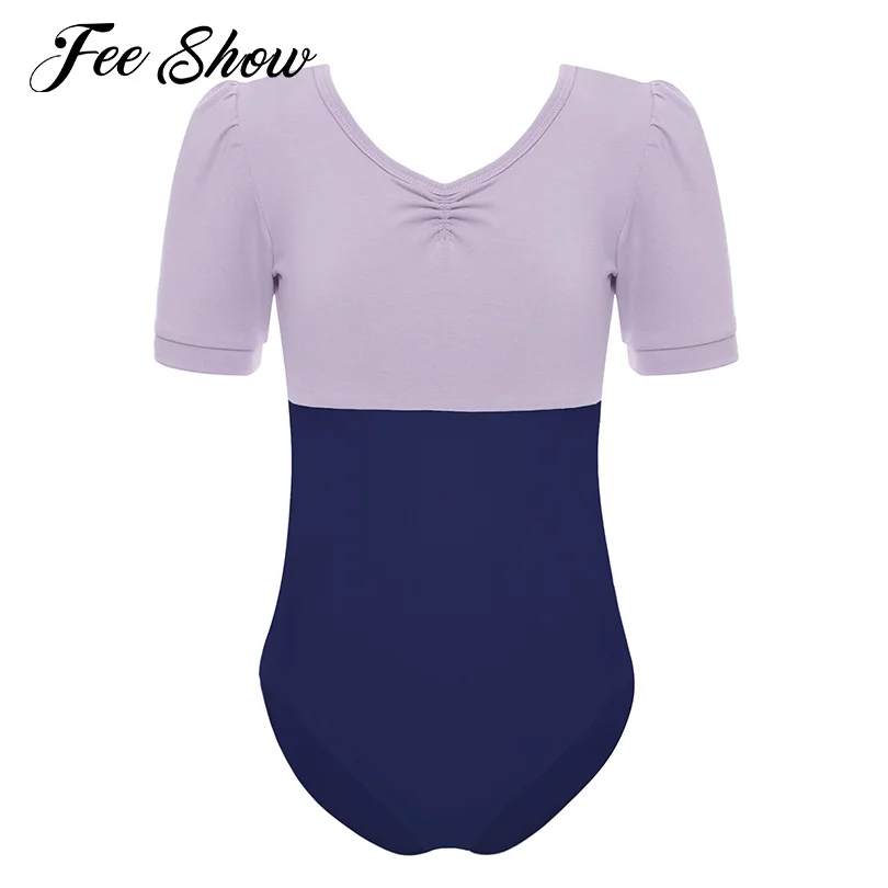 

Girls Ballet Dancer Leotard Dress Kids Short Sleeve Dance Bodysuit Jumpsuit Gymnastics Leotards Dancewear for Ballerina Costumes