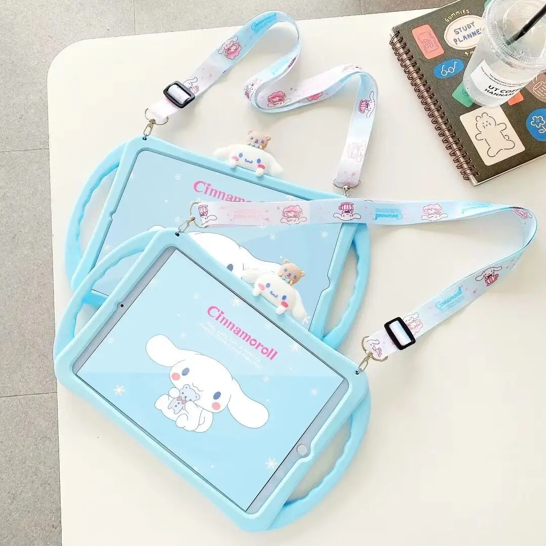 

Kids Abay Soft Cover for Ipad 5 6 Air 2 1 IPad 10.2 Pro 10.5 11 Inch IPad Mini Cartoon Tablet Case Silicon Shell Funda + Straps