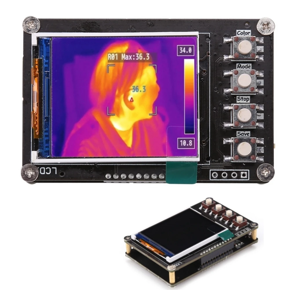 

1.6 inch TFT Display Screen Infrared Thermal Imager Sensor AMG8833 Handheld IR Temperature Thermometer Thermal Imaging Camera