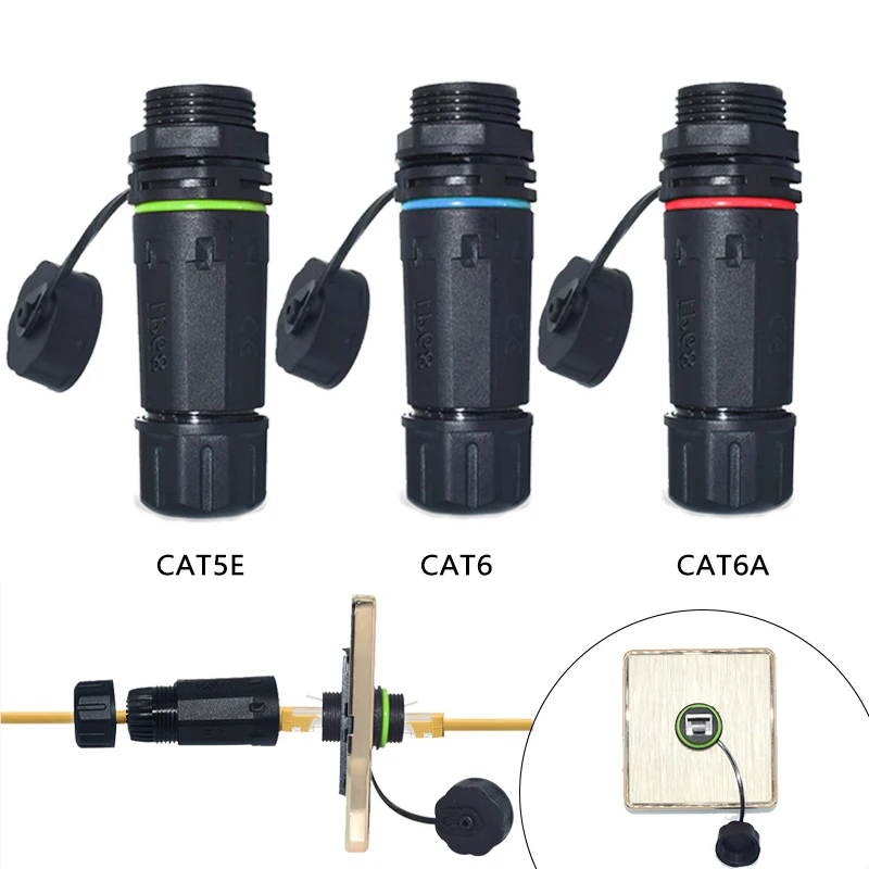 Водонепроницаемый соединитель YXY Rj45 CAT5E/CAT6/CAT6A IP68 водонепроницаемый Сетевой