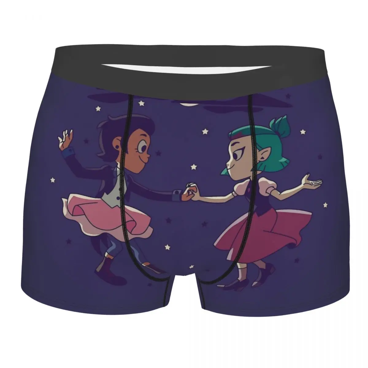 

The Owl House Anime Luz And Amity Dance Underpants Breathbale Panties Men's Underwear Comfortable Shorts Boxer Briefs