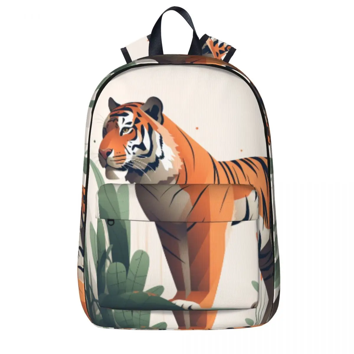 

Tiger Backpack Illustration Style Vector Flat Animals University Backpacks Women Men Custom High School Bags Streetwear Rucksack